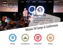 Tablet Screenshot of mission58camp.com